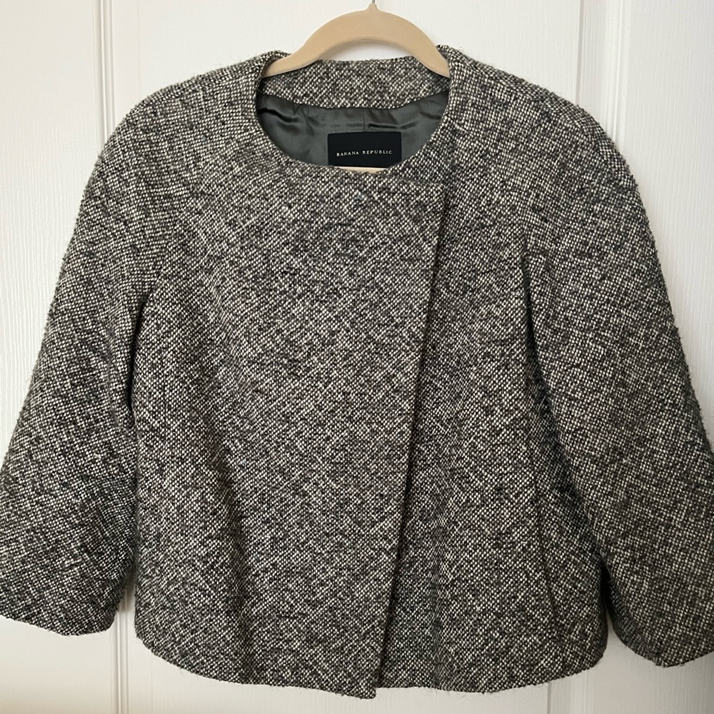 Banana Republic Gray Tweed Women's Jacket